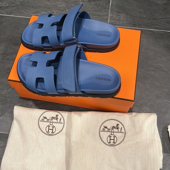 Hermes womens Chypre Sandals EU 37/US 7 Bleu Bleuet BNIB
*PRICE IS FIRM - Picture 3 of 6